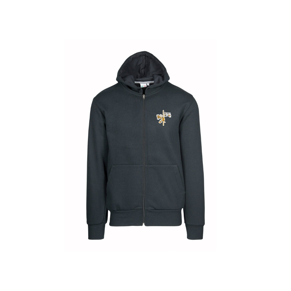 Felpa bambino cappuccio zip - Nero