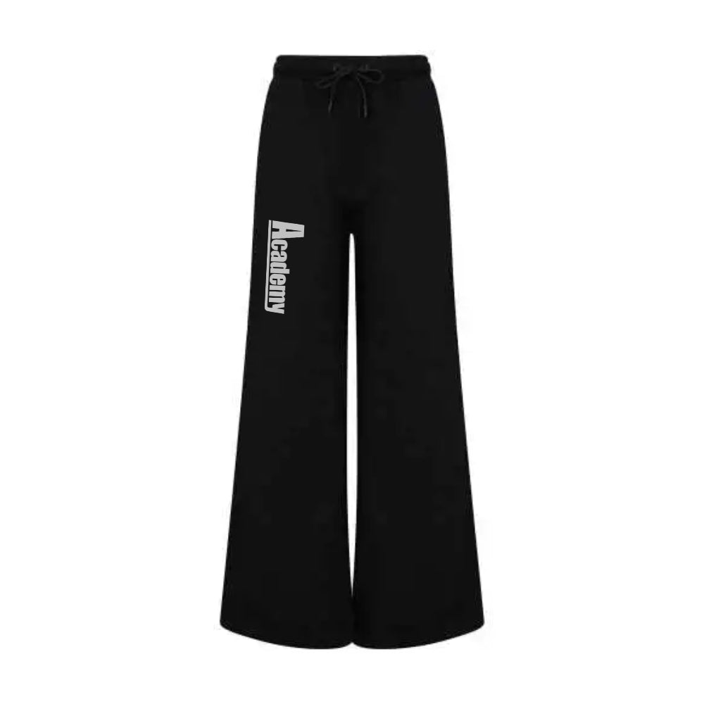 Pantaloni tuta donna fondo ampio - Nero