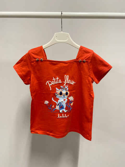 T-shirt tendance chaton rouge