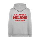 Felpa con zip grigia Rugby Milano
