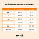 Guide des tailles adultes – T-shirt COMBI