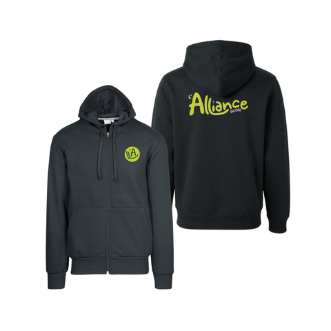 Sweat-shirt à capuche et zip - Modèle unisexe