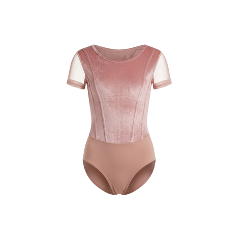 Body bimba con elegante corpetto in velluto (bustier velluto)