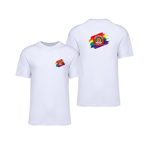 T-shirt bambino ecosostenibile con spalle cadenti