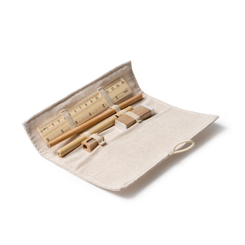 Ensemble d'écriture en bambou et jute