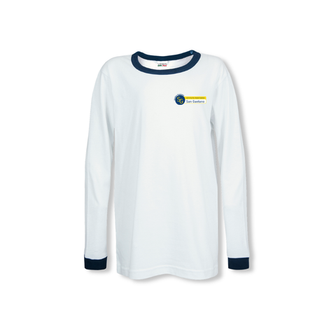 T-shirt enfant - col rond manches longues - bleu marine-Institut Paritaire San Gaetano