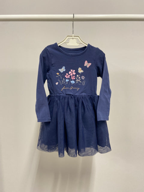 « Robe bleue élégante à fleurs »