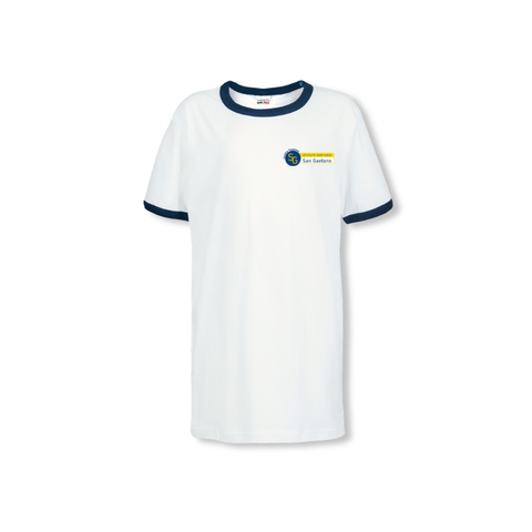 T-shirt à manches courtes avec bord bleu