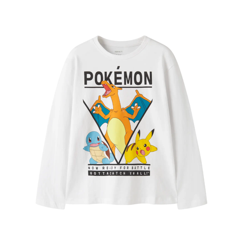 Name it T-shirt à manches courtes Pokémon Bright blanc