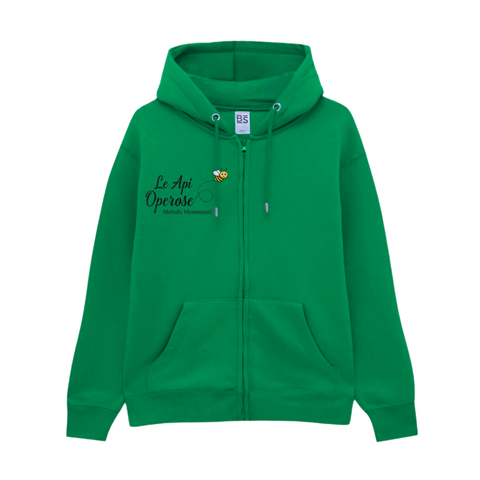 Sweatshirt enfant - zippée - logo brodé - Abeilles Ouvrières