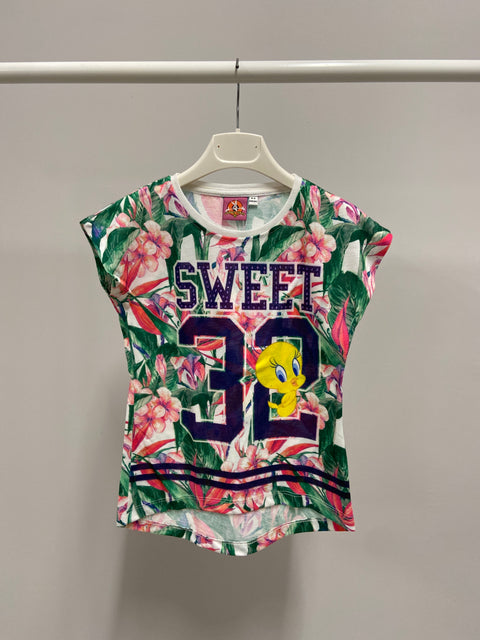 T-shirt « Sweet 32 ​​Tweety Flowers »