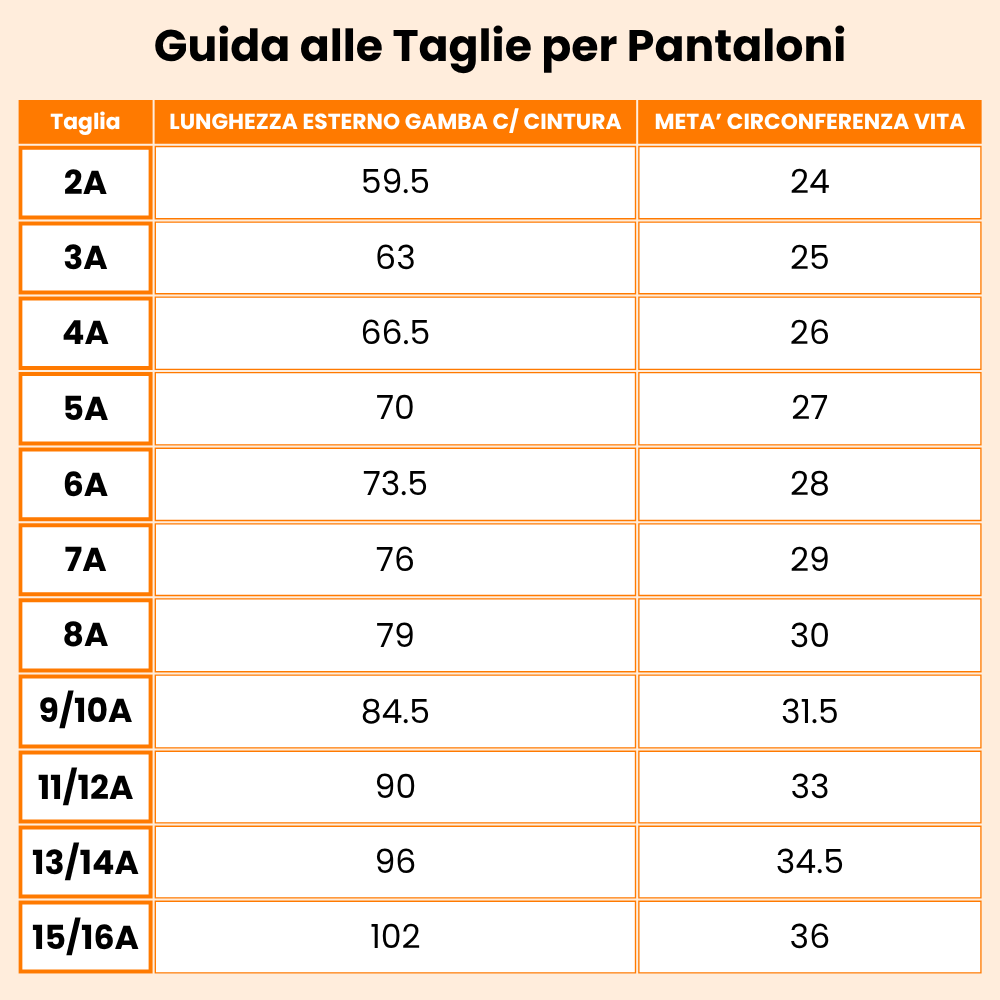 Size table