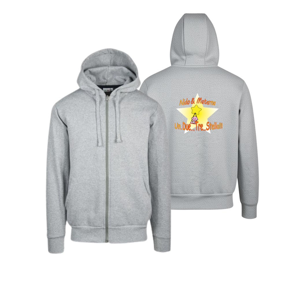 Felpa con cappuccio zip lunga Adulto