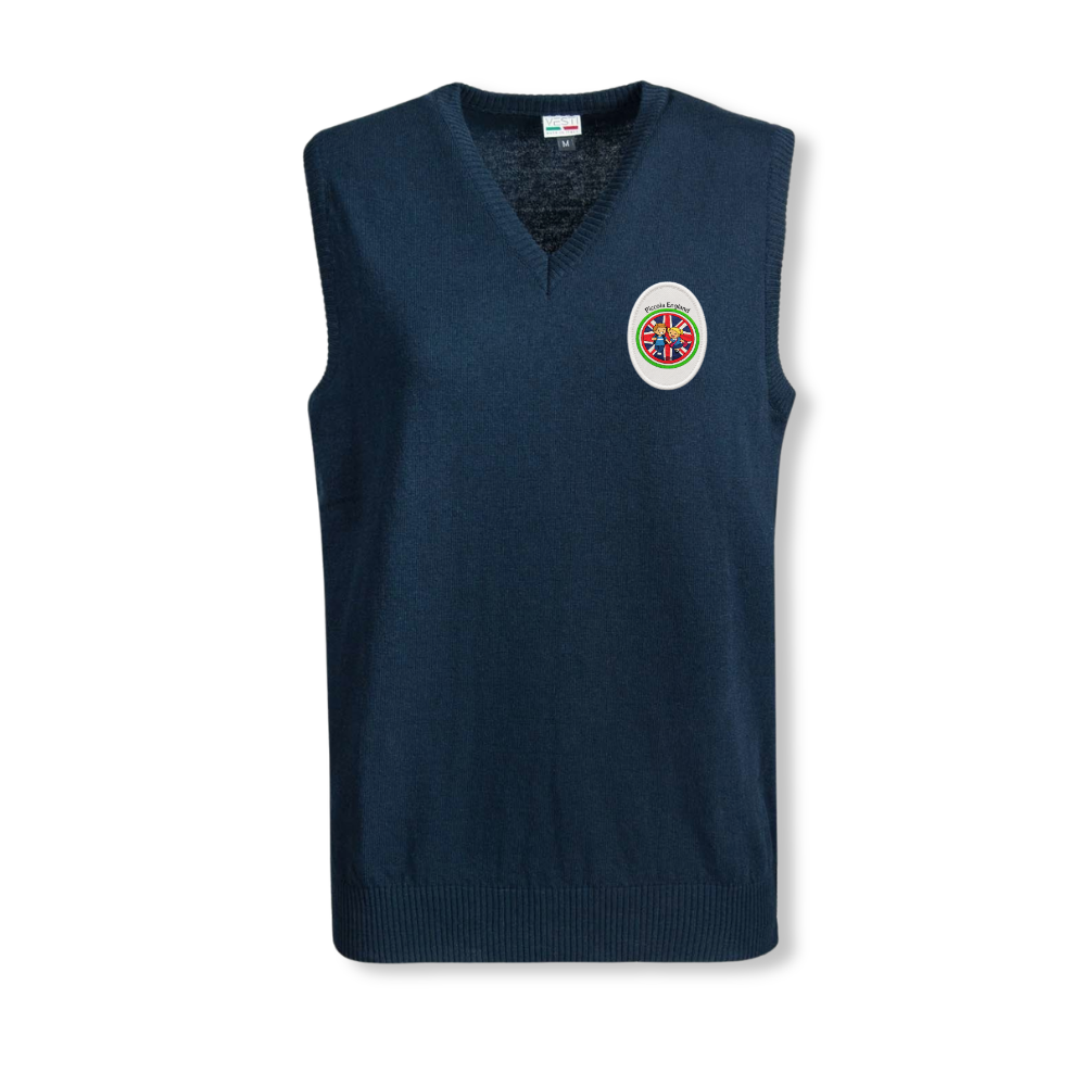 Gilet pull écologique enfant col V-Piccola England