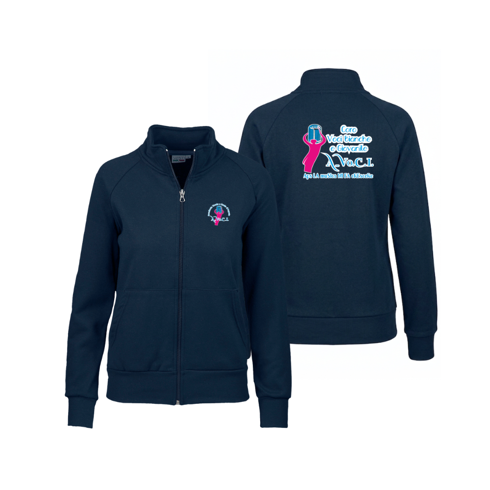Jacket in felpa french terry donna zip lunga