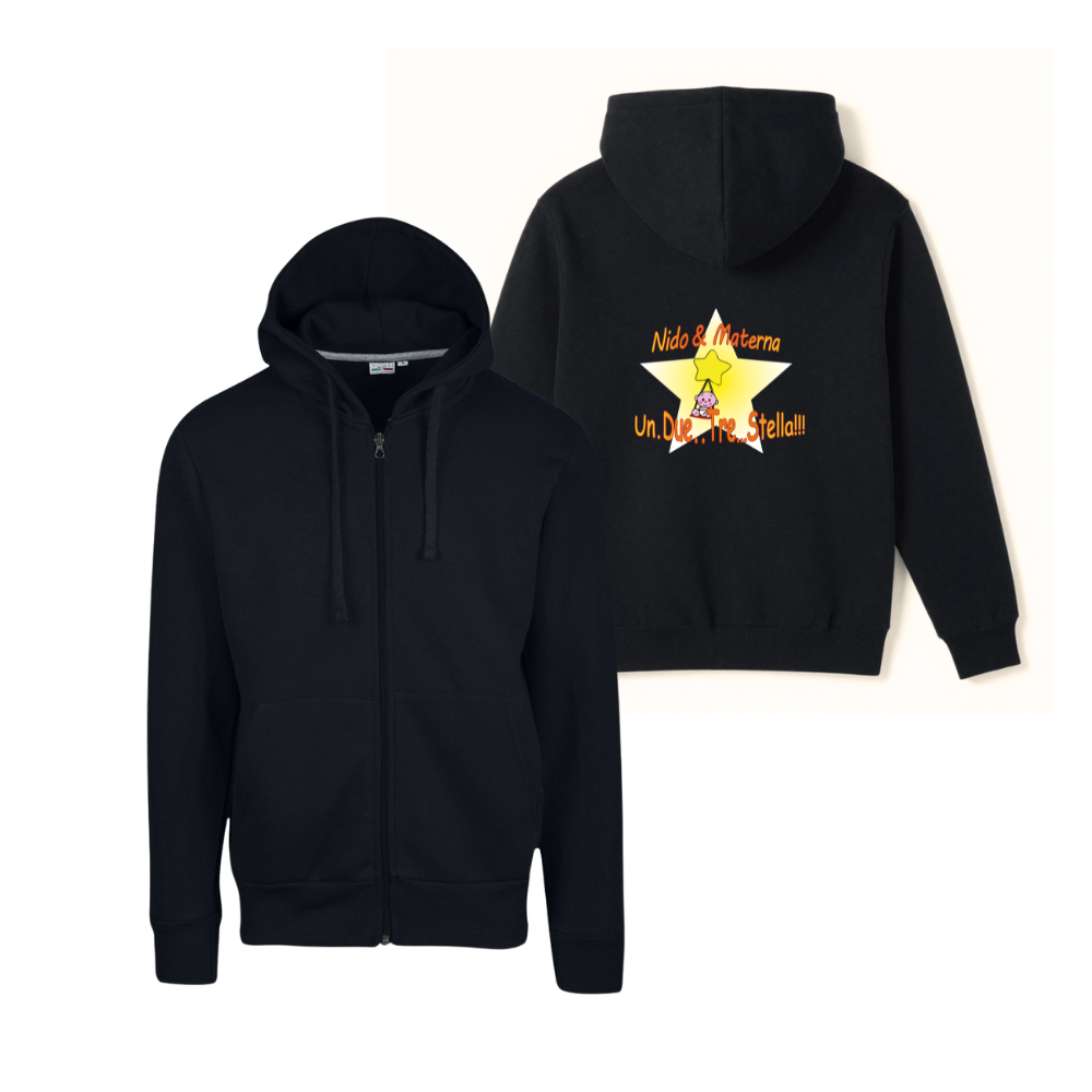 Felpa con cappuccio zip lunga Adulto