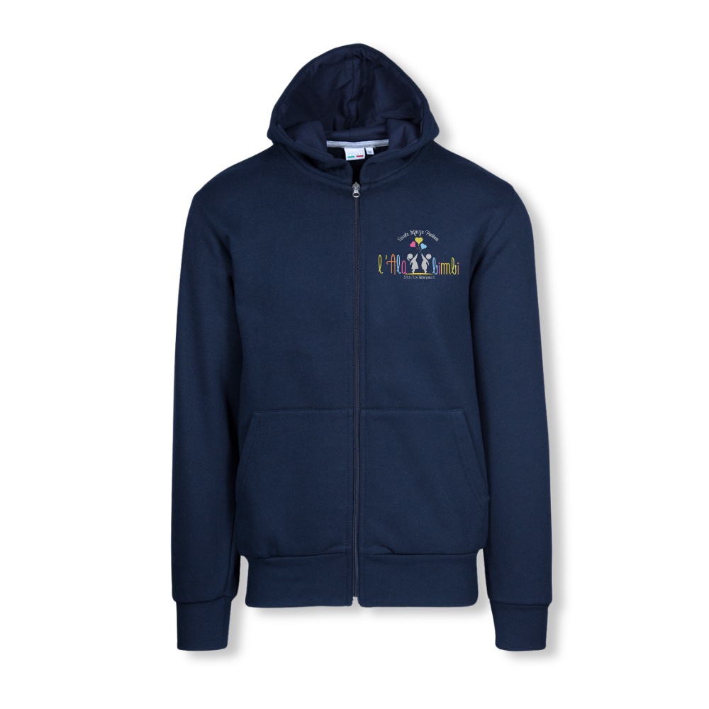 Felpa con cappuccio zip lunga Adulto