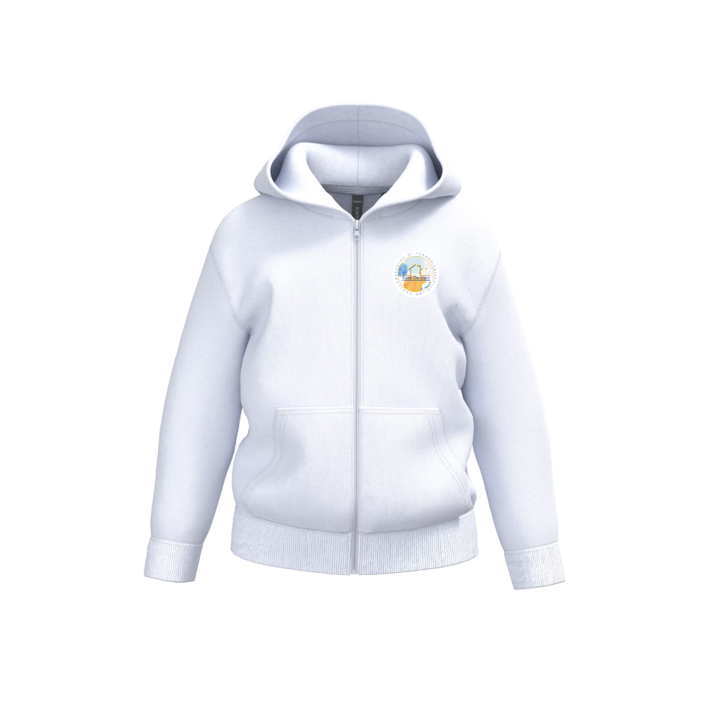 Felpa eco-sostenibile uomo con cappuccio e zip