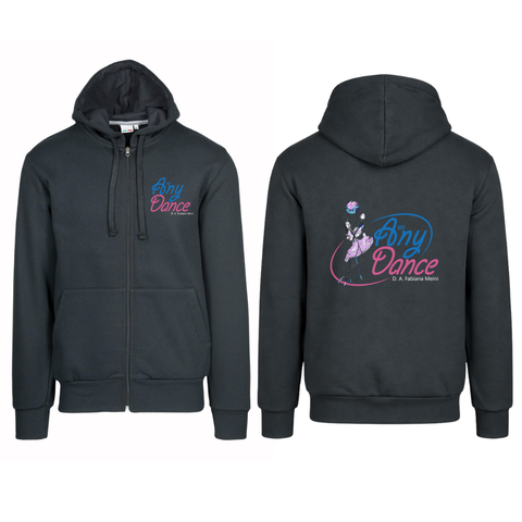 Sweat à capuche zippé Noir Adulte AnyDance