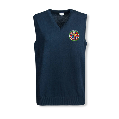 Gilet pull écologique enfant col V-Piccola England