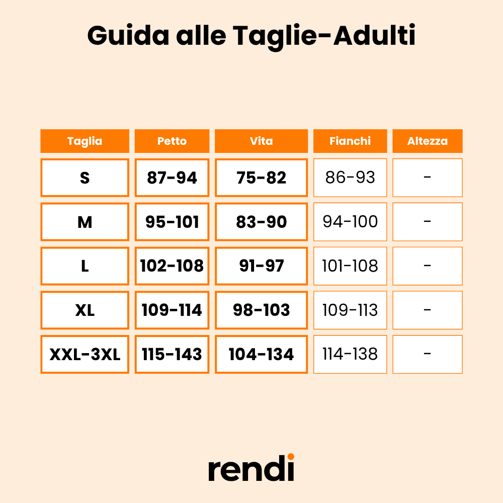 Guida alle Taglie T-shirt