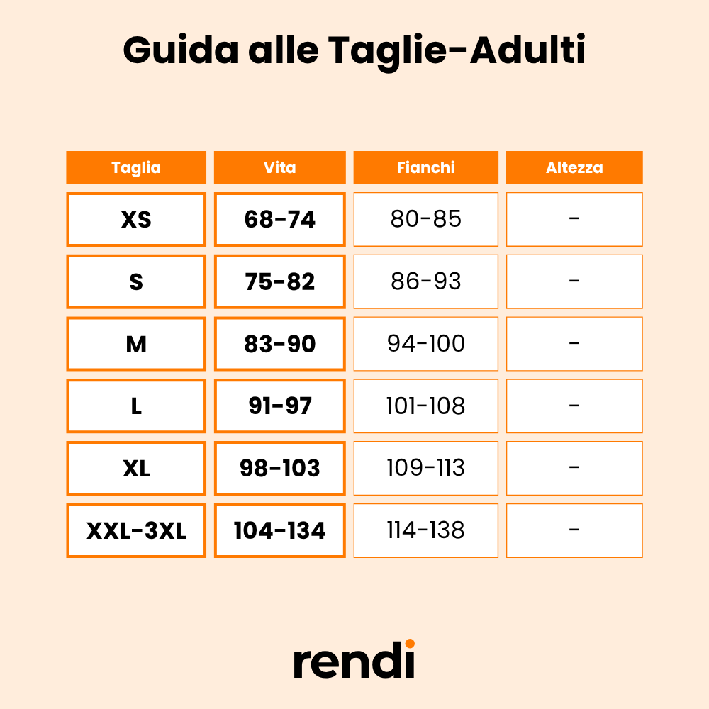 Guida alle Taglie