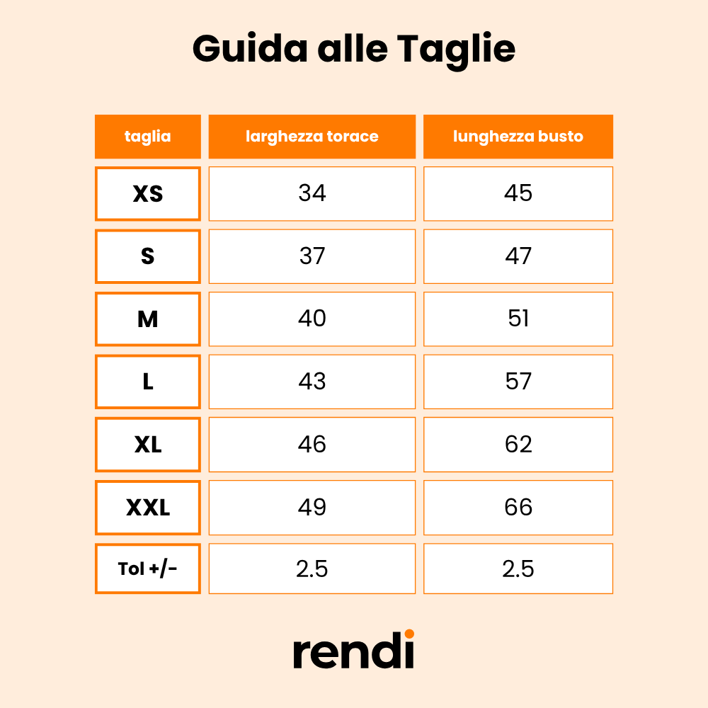 Guida alle taglie t-shirt bambino