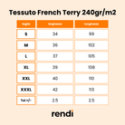Pantalone adulto Tessuto French Terry 240gr/m2