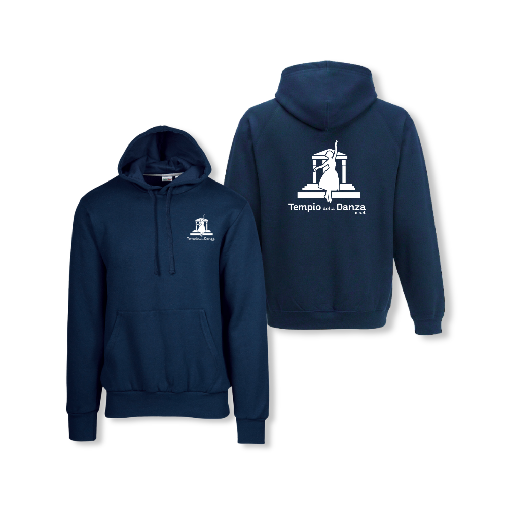 Felpa adulto cappuccio zip lunga