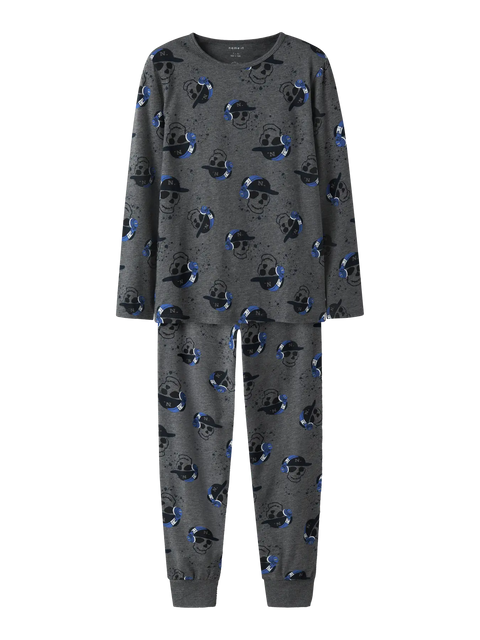 Pigiama per bambino grigio scuro Mel Skull