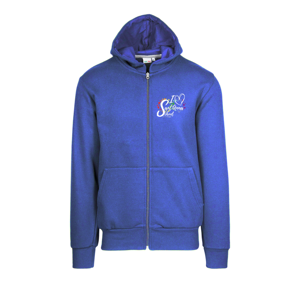 Felpa bambino cappuccio zip lunga