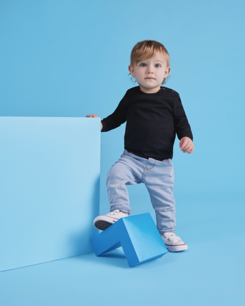 T-shirt manica lunga in cotone pettinato