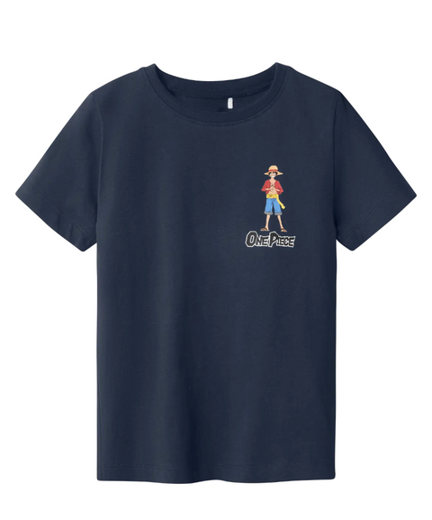 One Piece Monkey D. Luffy Straw Hat Crew Maglietta maniche corte Nero