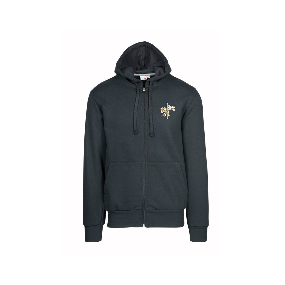 Felpa F/Terry Capp/Zip 70/30% Cot/Pol 240 gr/m2 - Nero