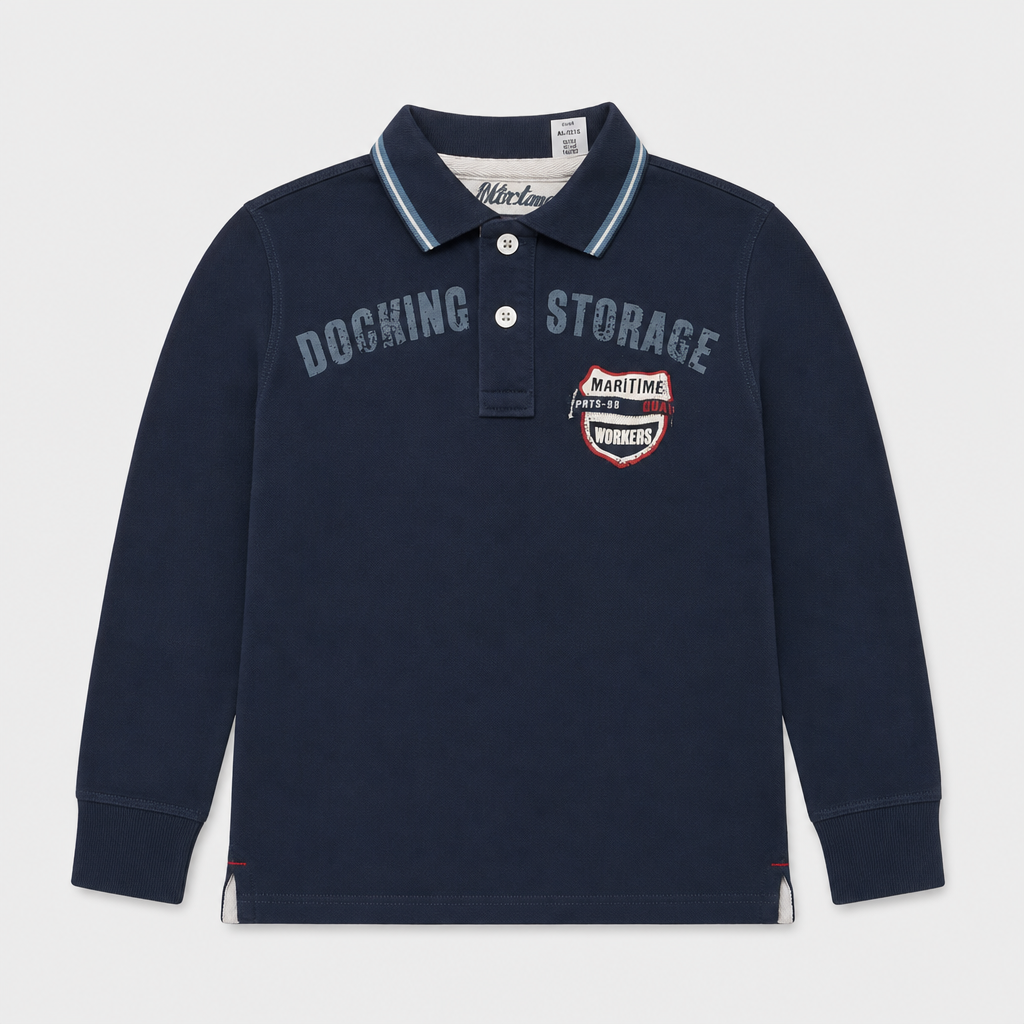 Polo maniche lunghe - Bambino - 120 - 125 | 7 anni