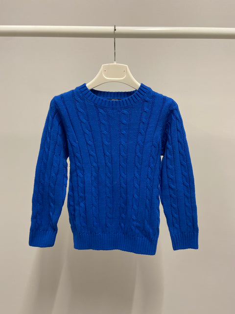 Pull bébé bleu chaud et doux