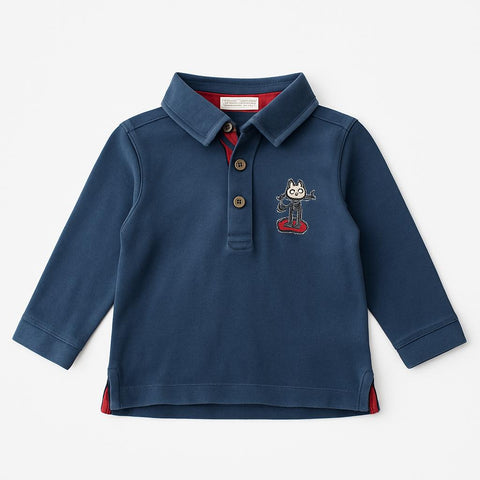 Polo à manches longues - Garçon - 84-89 | 18 mois