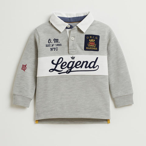Long-sleeved polo shirt - Boys - 96 - 101 | 3 years