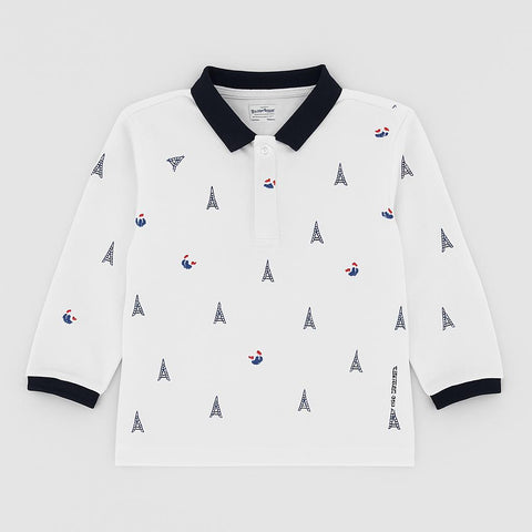 Long-sleeved polo shirt - Boys - 96 - 101 | 3 years