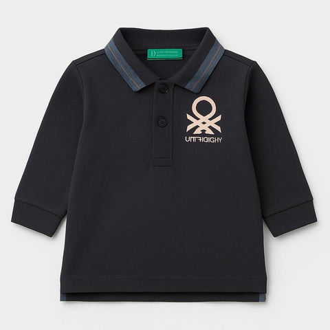 Long-sleeved Polo Shirt - Boys - 66-71 | 6 months
