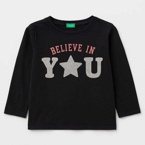 Long-sleeved T-shirt - Girls - 90-95 | 2 years
