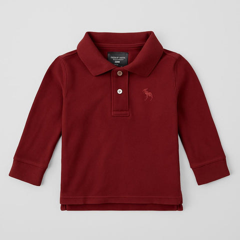 Long-sleeved Polo Shirt - Boys - 66-71 | 6 months