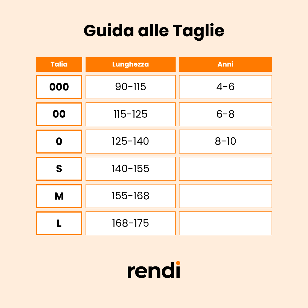 Guida alle Taglie Legging donna coprente effetto seconda pelle (collant senza piede)