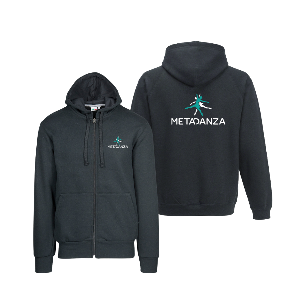 Felpa adulto cappuccio zip lunga