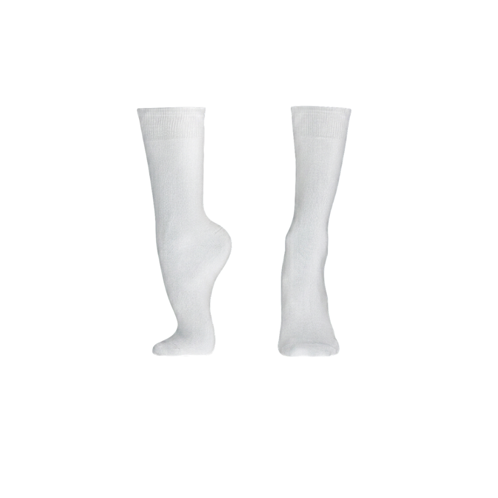 Calza microfibra Rad con punta e tallone rinforzati - Bianco