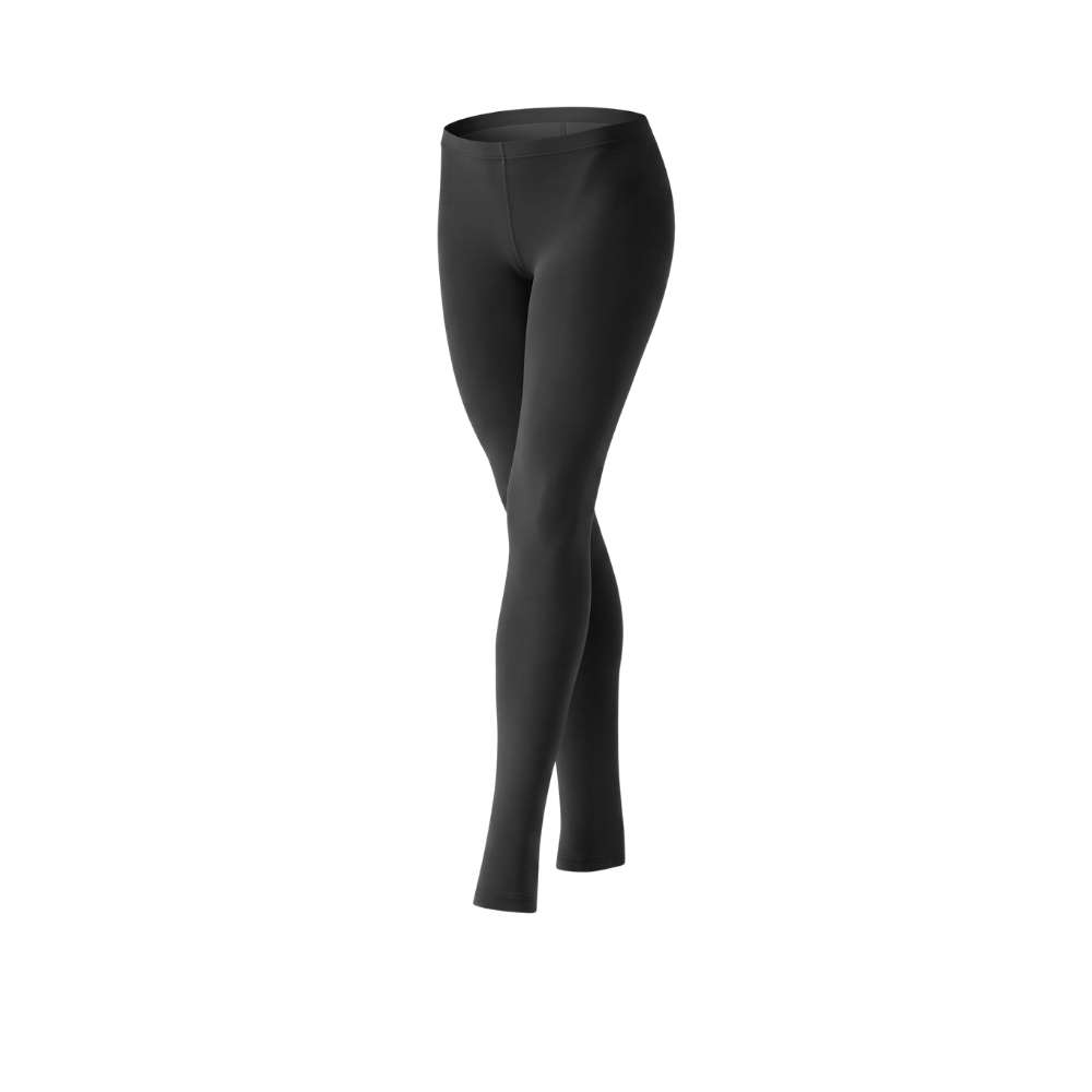 Legging donna coprente effetto seconda pelle (collant senza piede) - Nero